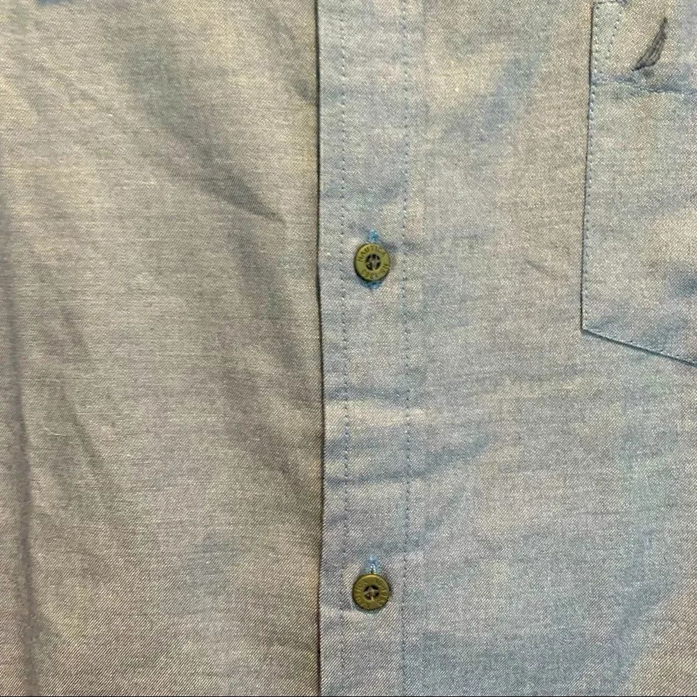 Nautica Button-Down Collared Navy Blue ColorBlock Untuck Shirt Boy’s XL NWT - Picture 8 of 10